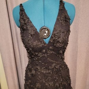 Black XSCAPE size 10 floor length floral gown